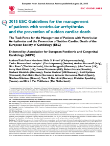 2015 ESC Guidelines for the management of patients with