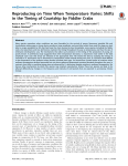 Reproducing on Time When Temperature Varies: Shifts in the