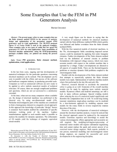 Some Examples that Use the FEM in PM Generators Analysis