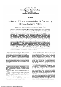 Inhibition of vascularization in rabbit corneas by heparin