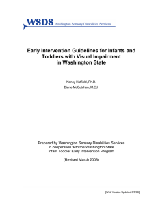 Early Intervention Guidelines for Infants and Toddlers with Visual