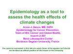 Epidemiology as a tool to assess the health effects of climate changes