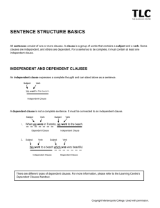 sentence structure basics