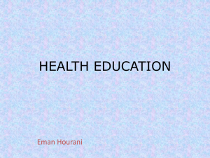 HEALTH EDUCATION