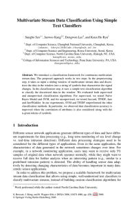 Multivariate Stream Data Classification Using Simple Text Classifiers