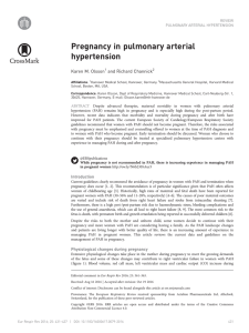 Pregnancy in pulmonary arterial hypertension