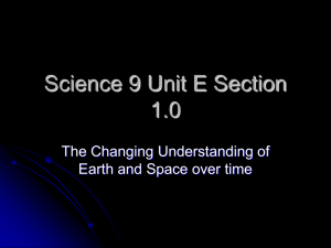 Science 9 Unit E Section 1.0