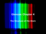 Glencoe Chapter 4 Structure of the Atom for the Wiki
