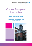 Corneal Transplant Information - Blackpool Teaching Hospitals NHS