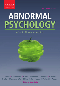abnormal psychology - Oxford University Press