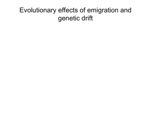 Computer modeling of genetic drift