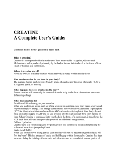 Creatine A Complete Users Guide