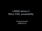 minor CSS, design and accessability