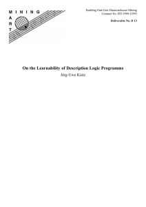 On the Learnability of Description Logic Programs