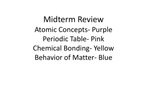 Midterm Review.ppt - Chemistry R: 4(AE)
