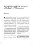 Budget Deficits and Debt---A Summary of the Bank`s 1995 Symposium