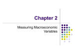 Lecture 3. Measuring Macroeconomic Variables