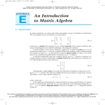 Appendix E An Introduction to Matrix Algebra