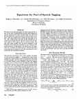 1993-Equations for Part-of-Speech Tagging