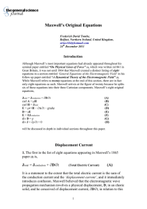 Maxwell`s Original Equations - The General Science Journal