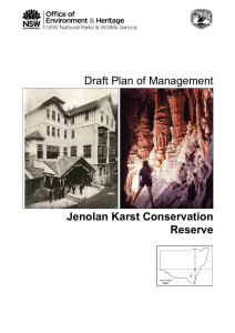 Jenolan Karst Conservation Reserve Draft Plan of