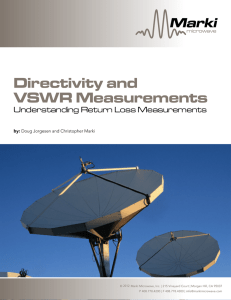 Directivity and VSWR Measurements