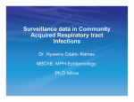 Surveillance data in Community Acquired Respiratory tract Infections
