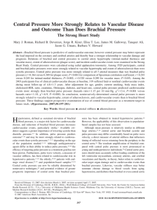 Central Pressure More Strongly Relates to Vascular Disease and