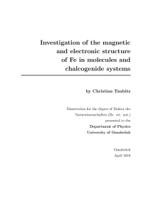 Investigation of the magnetic and electronic structure