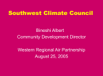 Southwest Climate Council - Western Regional Air Partnership