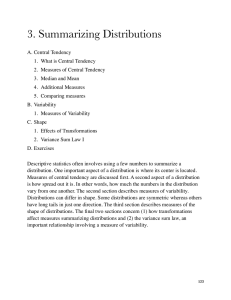 3. Summarizing Distributions