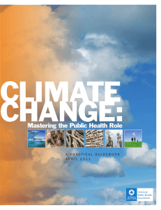 Climate Change: Mastering the Public Health Role