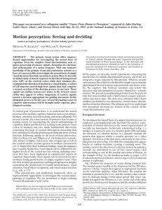 Motion perception: Seeing and deciding