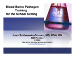 Blood Borne Pathogen Training for the School Setting