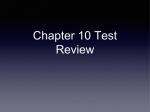 Chapter 10 Test Review - Clinton Public Schools