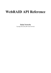 WebRAID API Reference