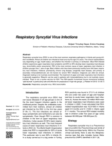 Respiratory Syncytial Virus Infections