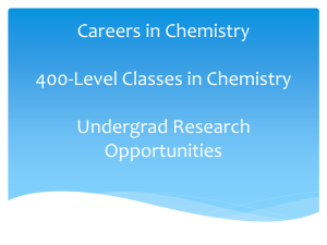 Careers in Chemistry - UNM Chemistry Department