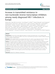 Increase in transmitted resistance to non