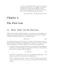 Chapter 4 The First Law - Physics | Oregon State University