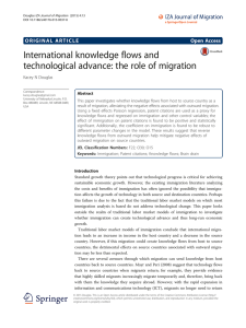 International knowledge flows and technological advance: the role