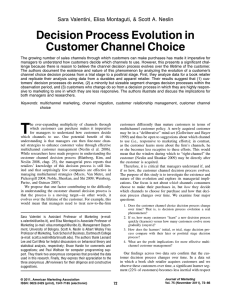 Decision Process Evolution in Customer Channel Choice
