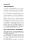 Section 6.7 The Atmosphere