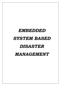 embedded system based disaster management - Ekalavya