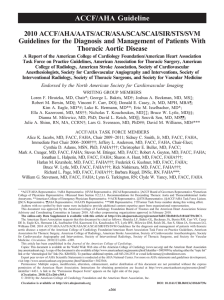 2010 ACCF/AHA Guidelines for Thoracic Aortic Disease