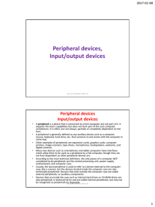 Input/output devices in microcontrollers