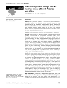 Holocene vegetation change and the mammal faunas of South