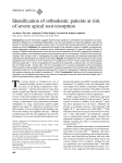 Identification of orthodontic patients at risk of severe