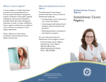 Registry 3.indd - Saskatchewan Cancer Agency