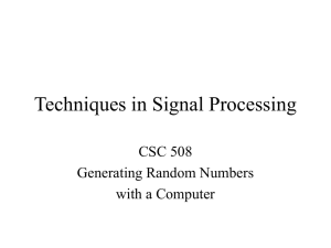 Generating Random Numbers